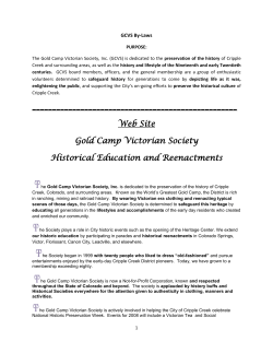 Costuming Guidelines - Gold Camp Victorian Society