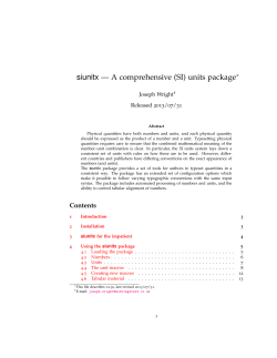 siunitx &mdash; A comprehensive (SI) units package