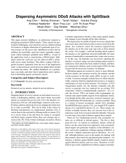 Dispersing Asymmetric DDoS Attacks with SplitStack