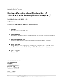 Authorised - ACT Legislation Register