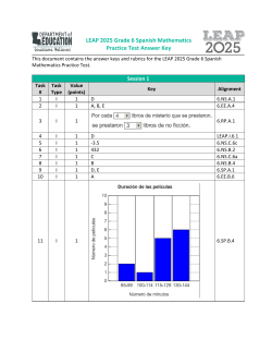 LEAP 2025 Grade 6 Spanish Math Practice Test Answer Key