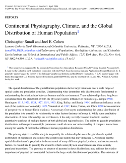 Continental Physiography, Climate, and the Global Distribution of