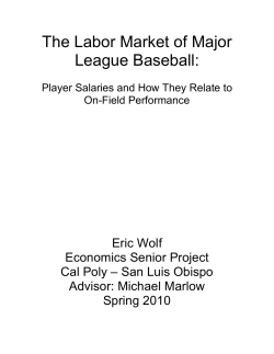 The Labor Market of Major League Baseball