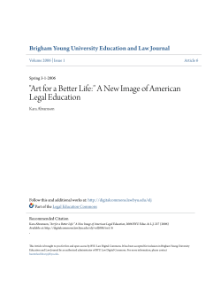 "Art for a Better Life:" A New Image of American Legal Education