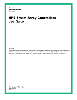 HPE Smart Array Controllers User Guide