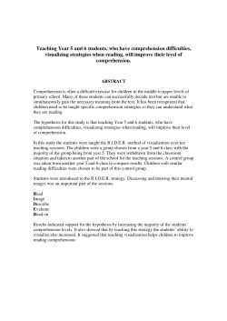 Teaching Year 5 and 6 students, who have comprehension