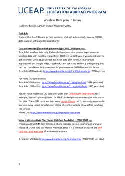Cell phone information