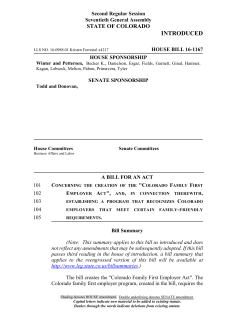 HB16-1167 - Colorado General Assembly