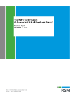 The MetroHealth System (A Component Unit of Cuyahoga County)