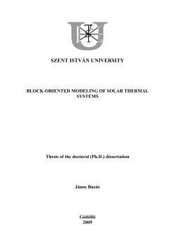 Block-oriented modeling of solar thermal systems