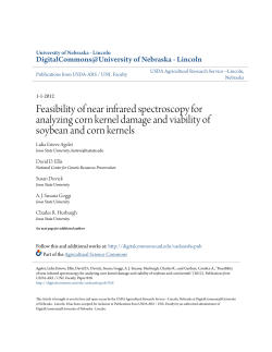 Feasibility of near infrared spectroscopy for analyzing corn kernel