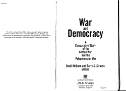A Comparative Study of the Korean War and the Peloponnesian War