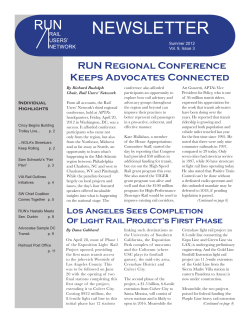 Summer 2012 - Rail Users Network
