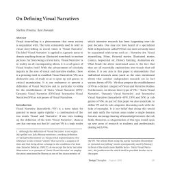 On Defining Visual Narratives