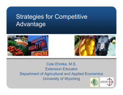 Strategies for Competitive Advantage - Value