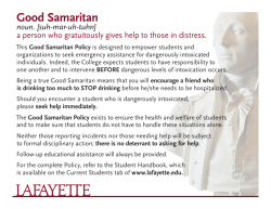 Good Samaritan Policy