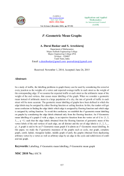 F&ndash;Geometric Mean Graphs