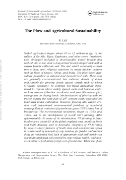 Journal of Sustainable AgricultureThe Plow and