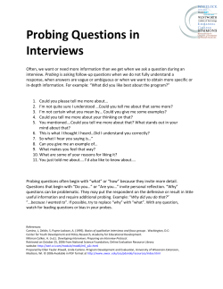 Probing Questions in Interviews