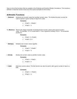 Arithmetic Functions