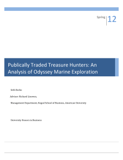Publically Traded Treasure Hunters: An Analysis of Odyssey Marine