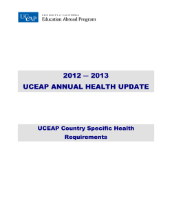 annual update of eap country-specific health requirements 2010