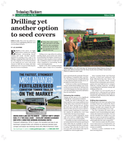 Drilling yet another option to seed covers