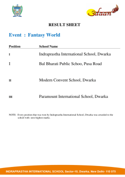 Event : Fantasy World - indraprastha school swachch
