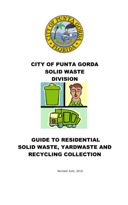 Residential Solid Waste Collection Guide