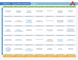 ATKINS 40 Alyssa Milano`s Meal Plan Week 1