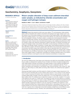 Rhizon sampler alteration of deep ocean sediment interstitial water