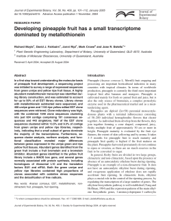 Developing pineapple fruit has a small transcriptome dominated by