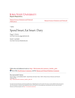 Spend Smart, Eat Smart: Dairy - Iowa State University Digital