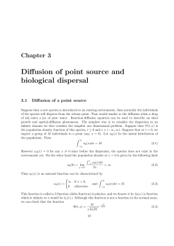 Diffusion with point source