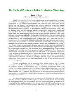 Aboriginal Lithic Artifacts - Mississippi Archaeological Association