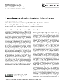 A method to detect soil carbon degradation during soil erosion