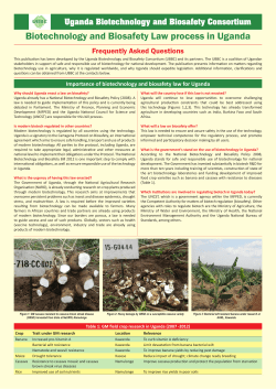 Frequently Asked Questions on the Biotechnology and