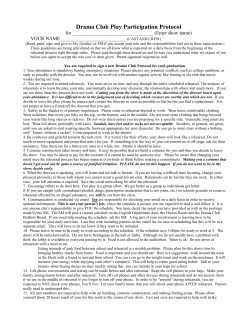 Drama Club Play Participation Protocol