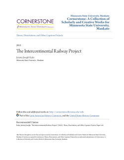 The Intercontinental Railway Project - Cornerstone
