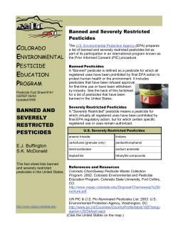 141 Banned Pesticides - Colorado State University
