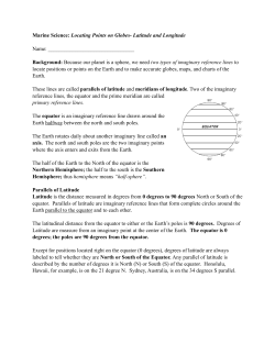 Marine Science- Latitude and Longitude - Marine Science