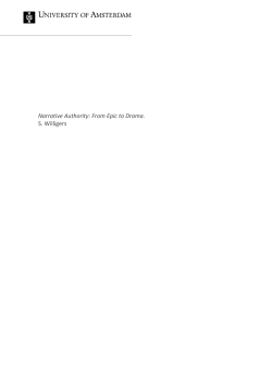 Narrative Authority: From Epic to Drama. S. Willigers