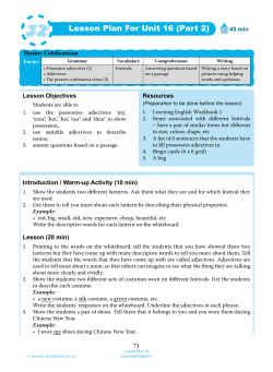 Lesson Plan 16b - Singapore Asia Publishers