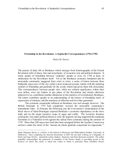 Friendship in the Revolution - H