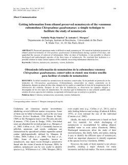 Getting information from ethanol preserved nematocysts of