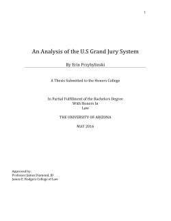 An Analysis of the US Grand Jury System