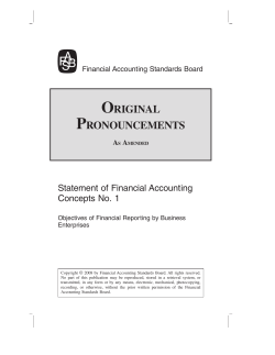 Objectives of Financial Reporting by Business