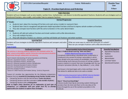 Topic 8 – Fraction Equivalence and Ordering