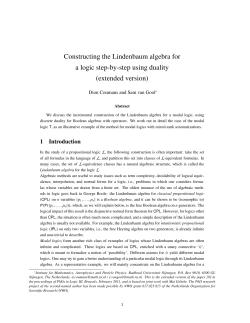 Constructing the Lindenbaum algebra for a logic step-by