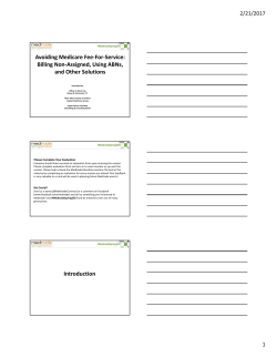 Avoiding Medicare Fee‐For‐Service: Billing Non